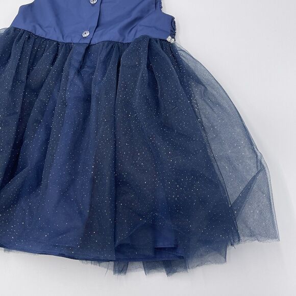 Pretty As A Picture Girl's Navy Floral Sleeveless Formal Party Dress Size 24M - Picture 8 of 9